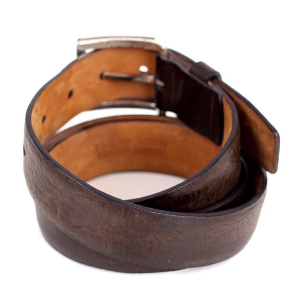 W. Kleinberg BROWN GENUINE LEATHER 1 3/8"Wd CASUAL DRESS MEN'S BELT Sz 36 (F6 - Picture 4 of 15